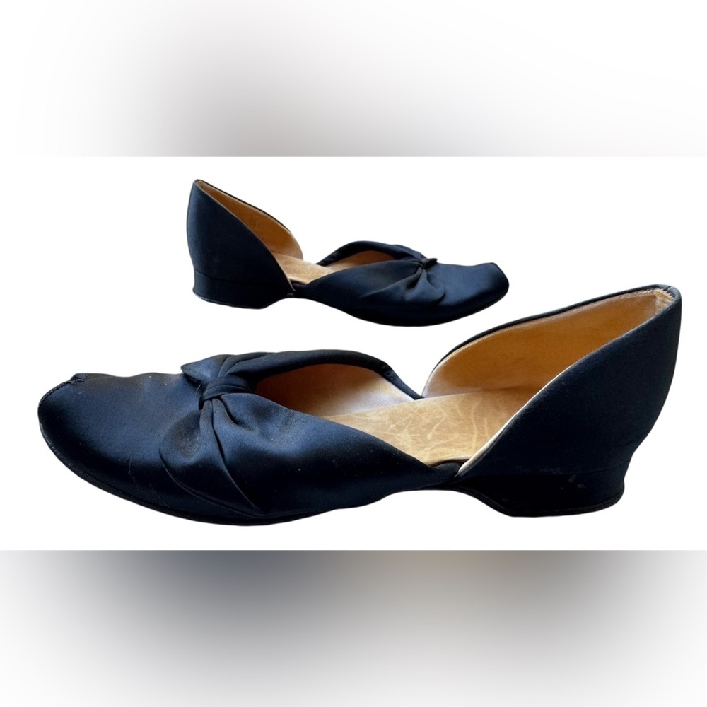 1940s Daniel Green satin peep toe slippers. GORGEOUS GLAMOROUS OOH LA LA